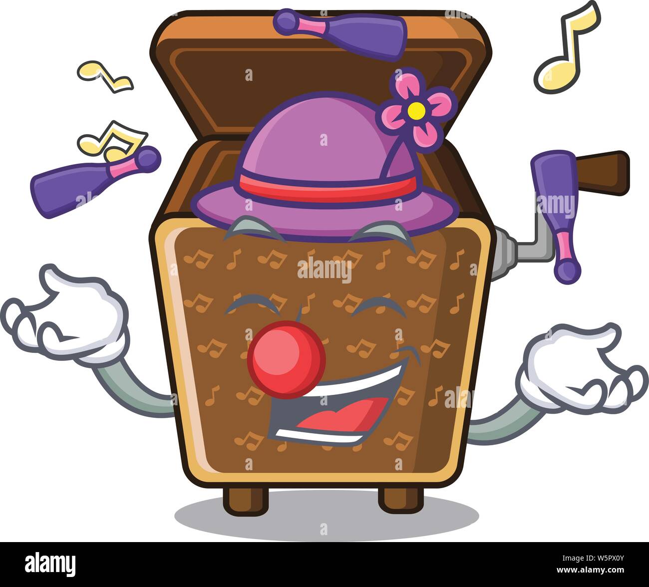 Juggling toy music box the mascot table vector illustration Stock Vector Image & Art Alamy