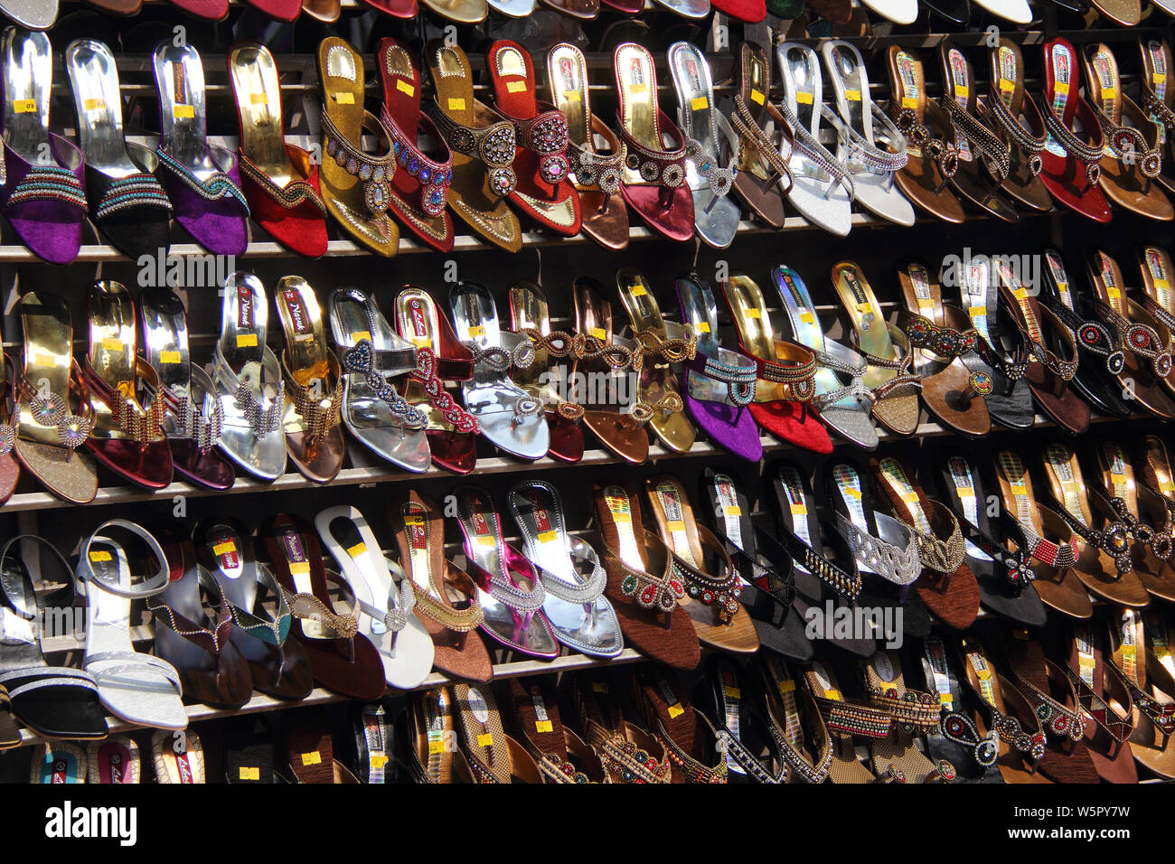 Ladies footwear at a market stall Stock Photo - Alamy