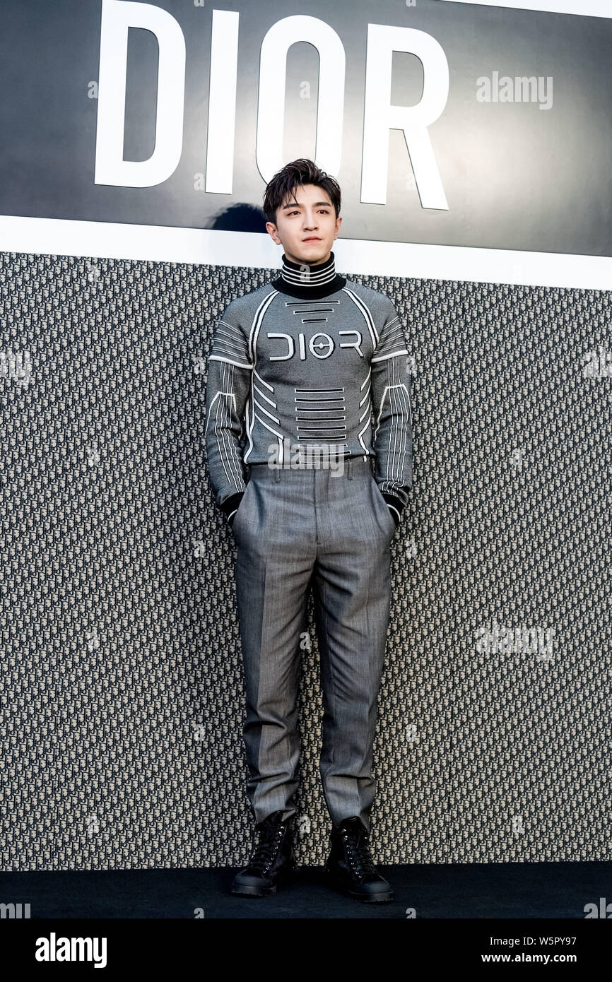 Chinese actor and singer Jin Han or Kim Jin attends a Dior event in ...