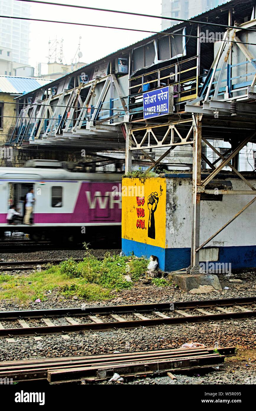 Lower Parel Railway Station Mumbai Maharashtra India Asia Stock Photo