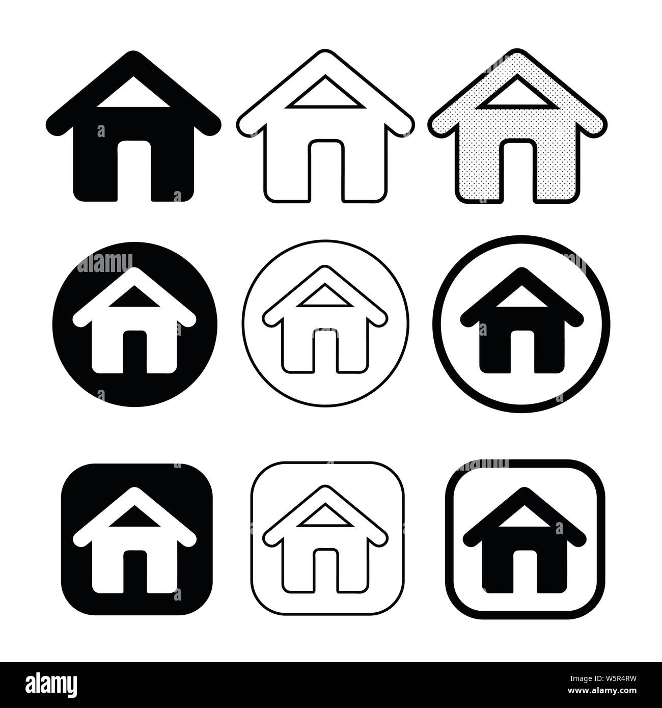 simple house and home icon symbol sign Stock Vector Image & Art - Alamy