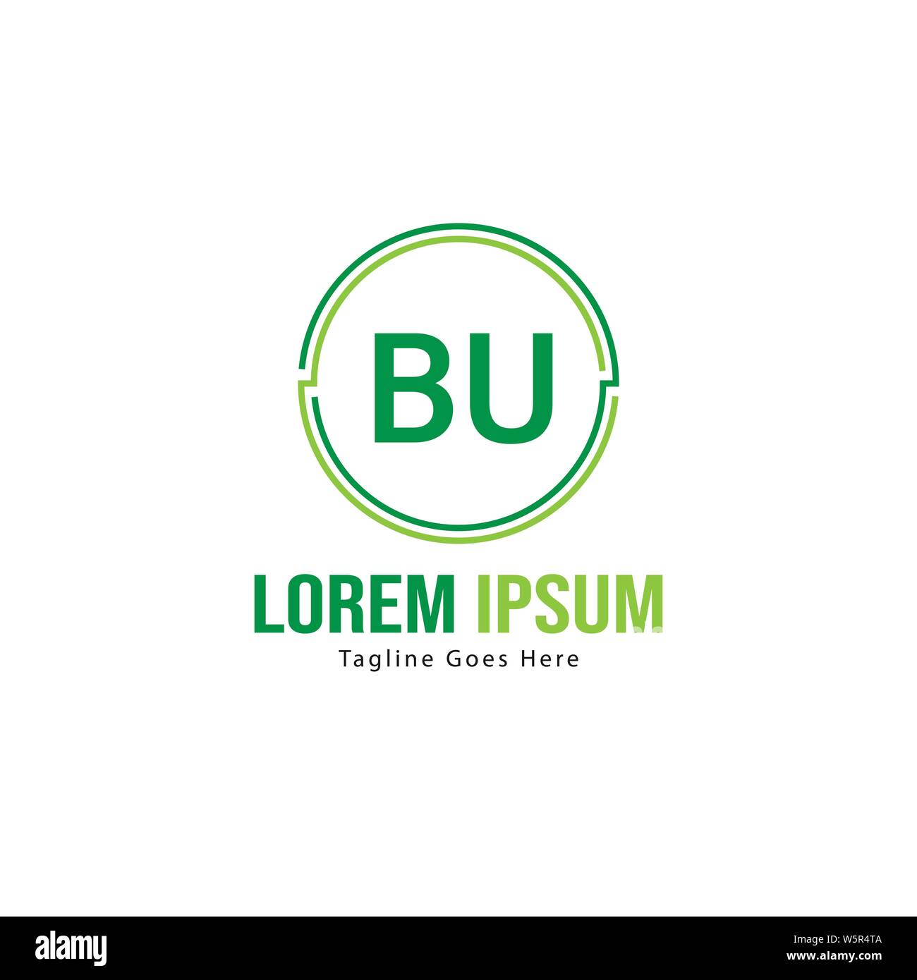 BU Letter Logo Design. Creative Modern BU Letters Icon Illustration ...
