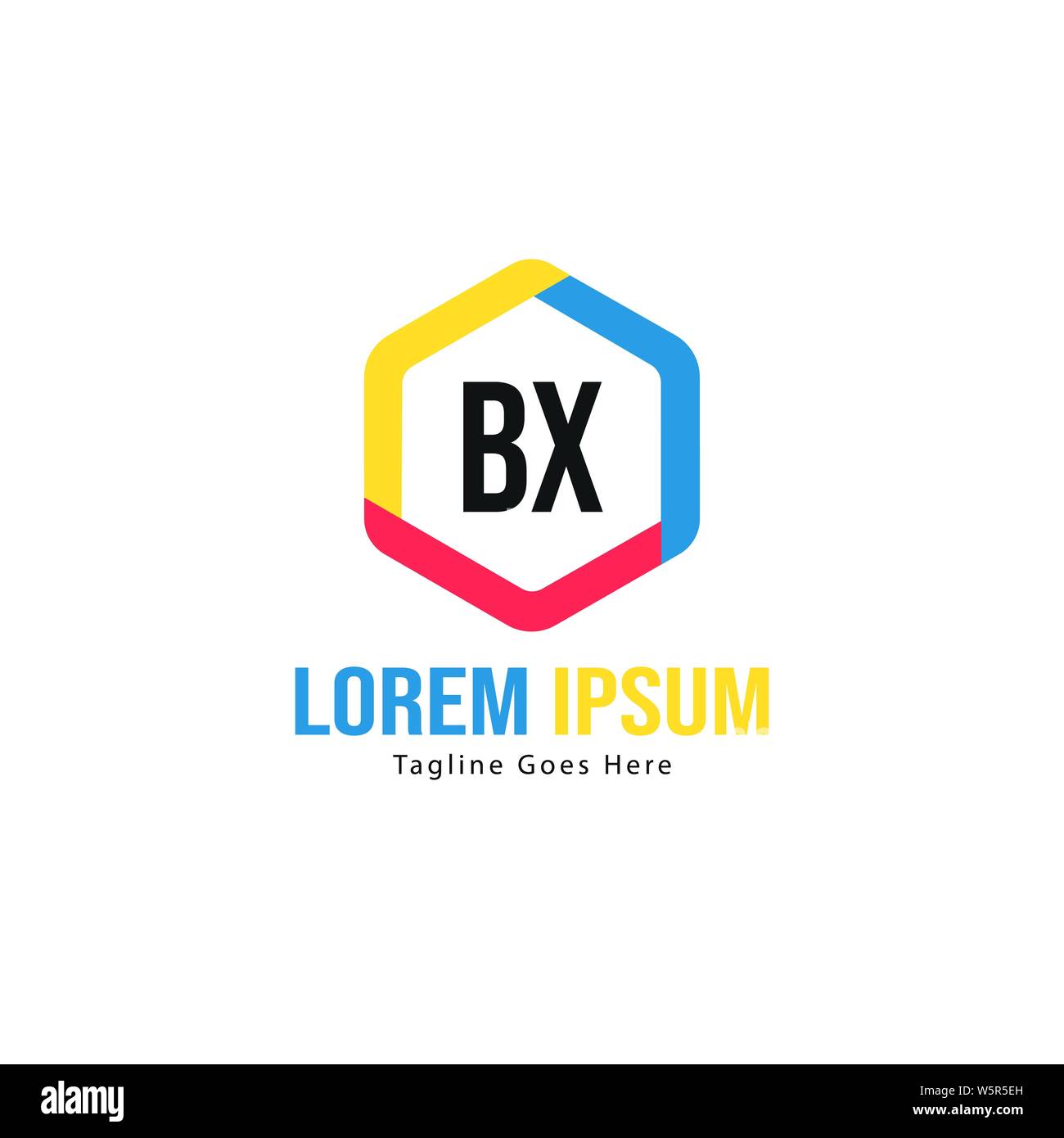 BX Letter Logo Design. Creative Modern BX Letters Icon Illustration ...