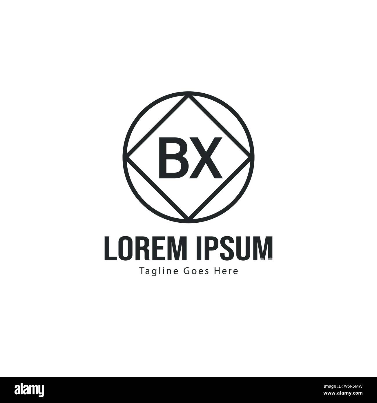 BX Letter Logo Design. Creative Modern BX Letters Icon Illustration ...