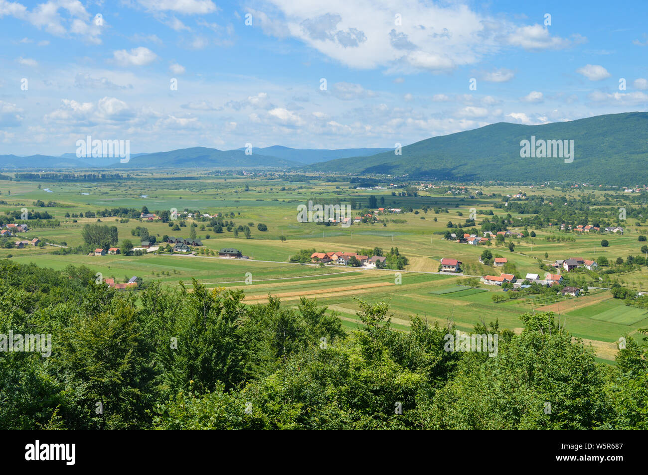 Beautiful Gacka valley, Croatia Stock Photo
