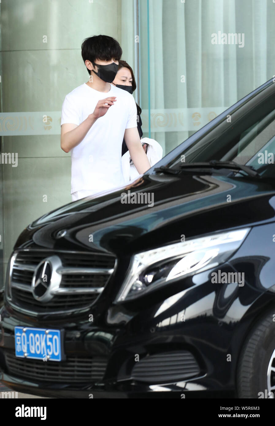 Singer and rapper Cai Xukun of Chinese boy group Nine Percent arrives ...