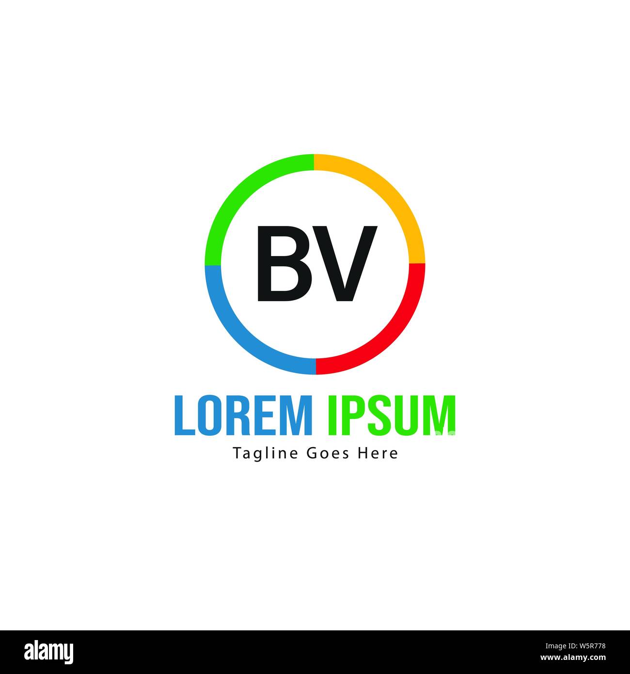 BV Letter Logo Design. Creative Modern BV Letters Icon Illustration ...
