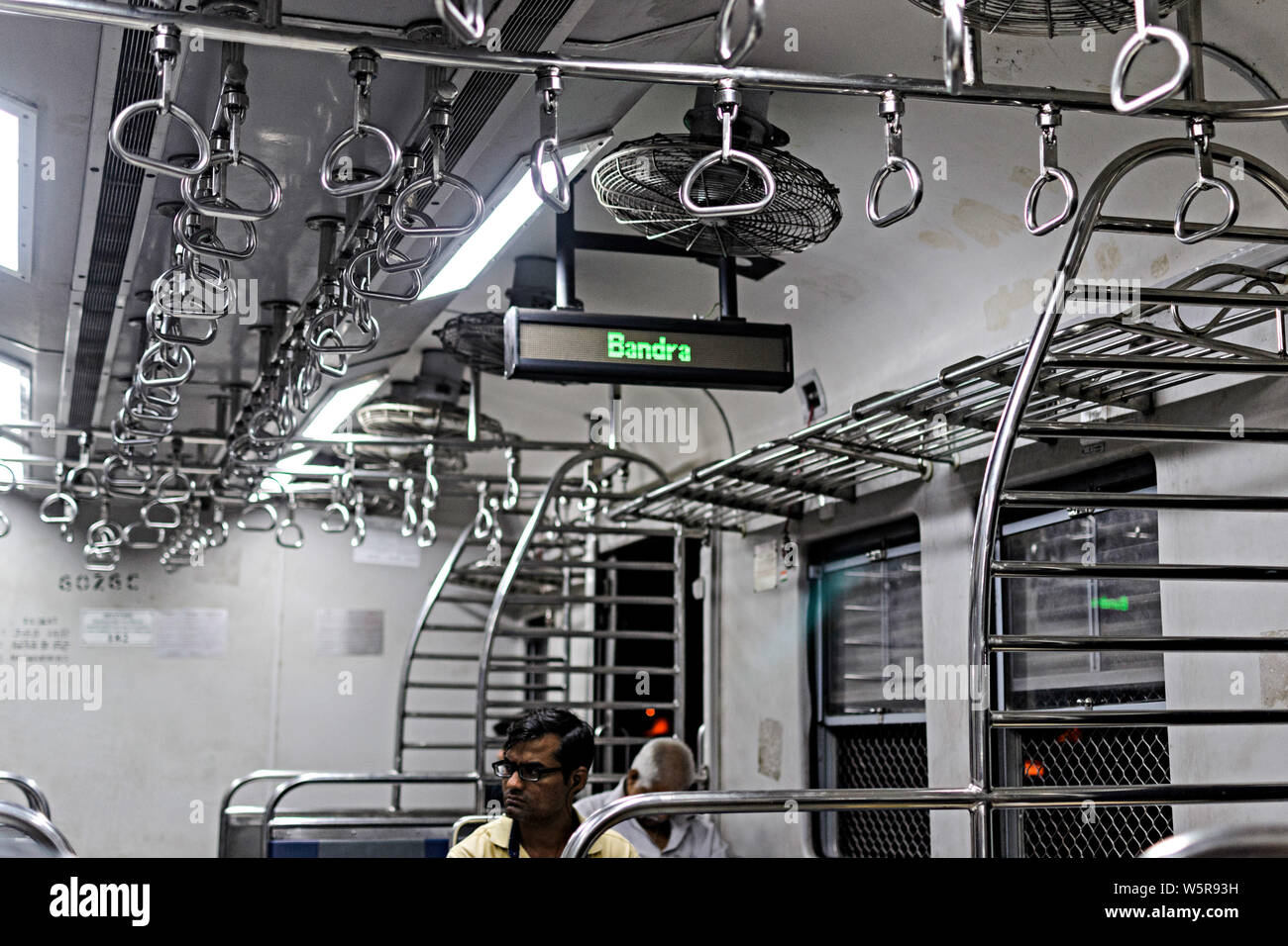 indicator in train Bandra Railway Station Mumbai Maharashtra India Asia Stock Photo