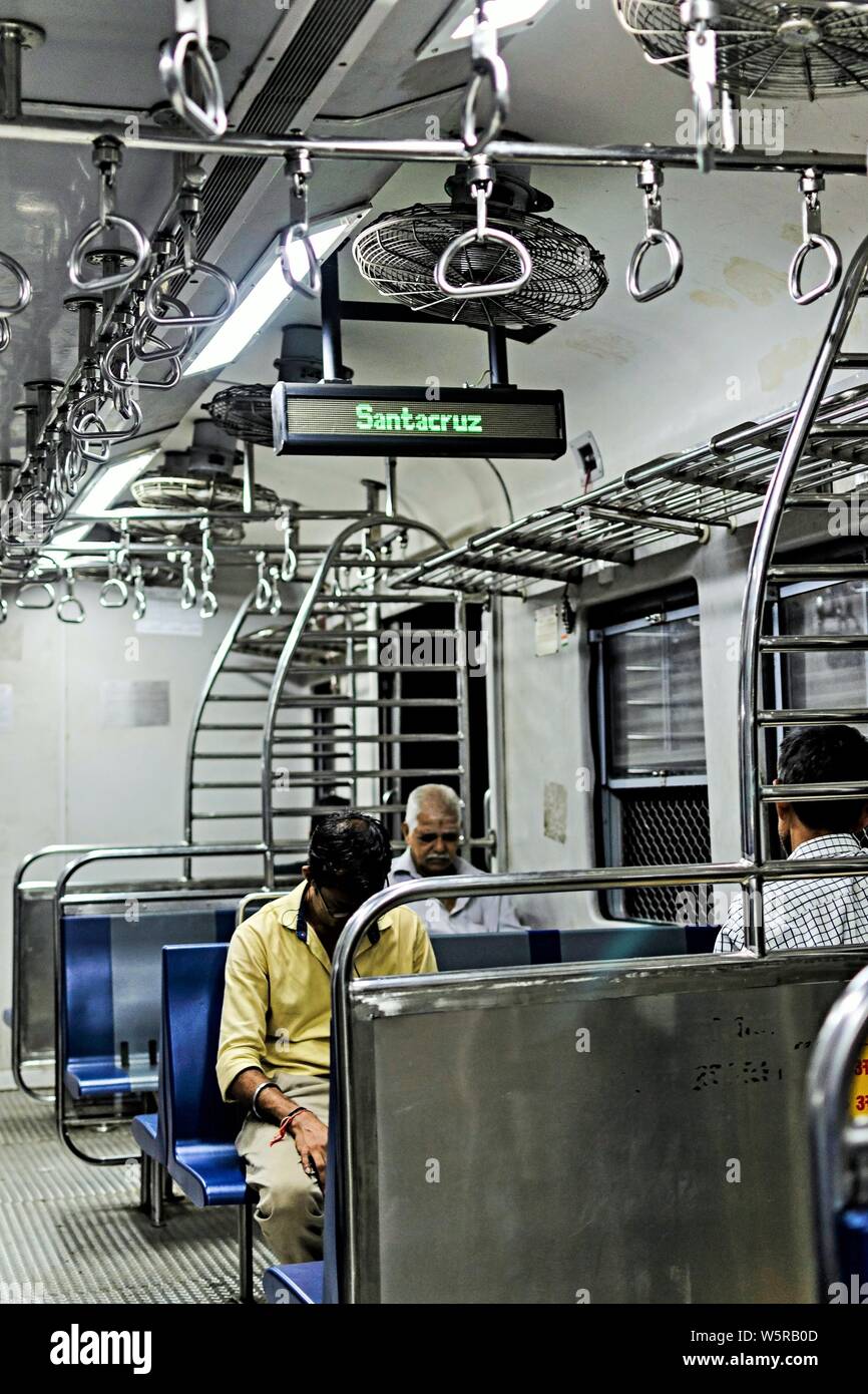 indicator in train Santacruz Railway Station Mumbai Maharashtra India Asia Stock Photo