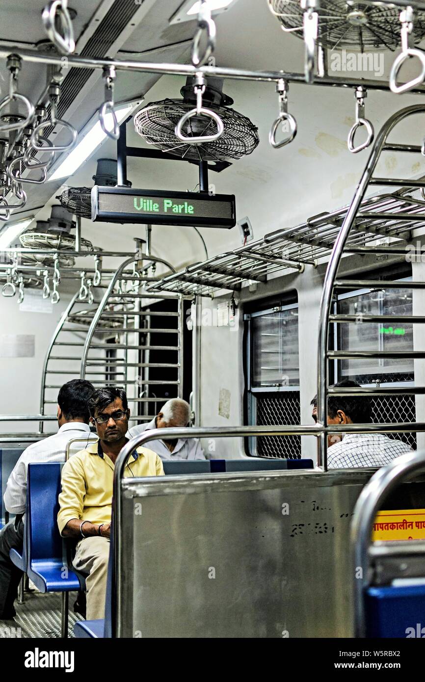 indicator in train Vile Parle Railway Station Mumbai Maharashtra India Asia Stock Photo