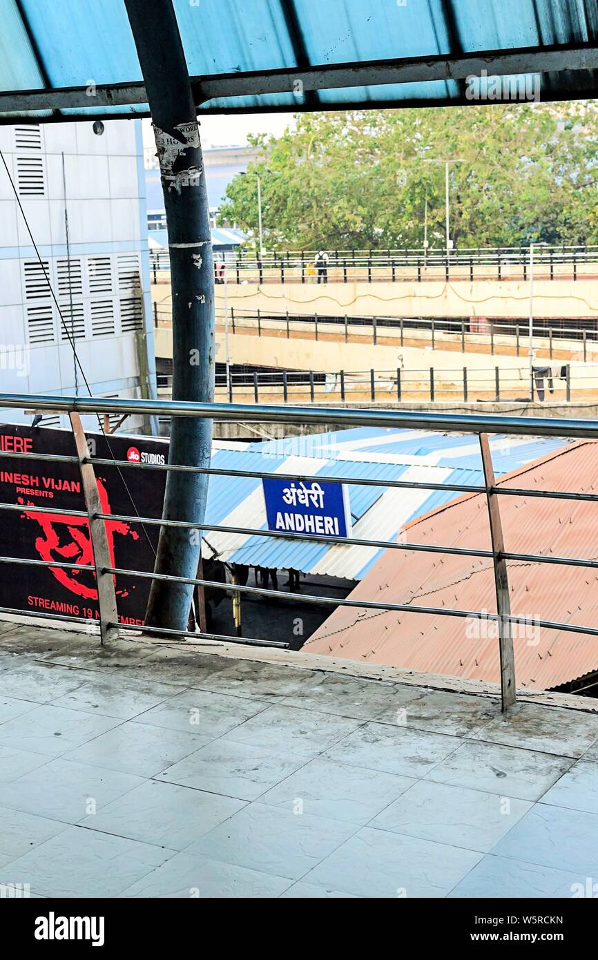 Andheri Railway Station overbridge Mumbai Maharashtra India Asia Stock Photo