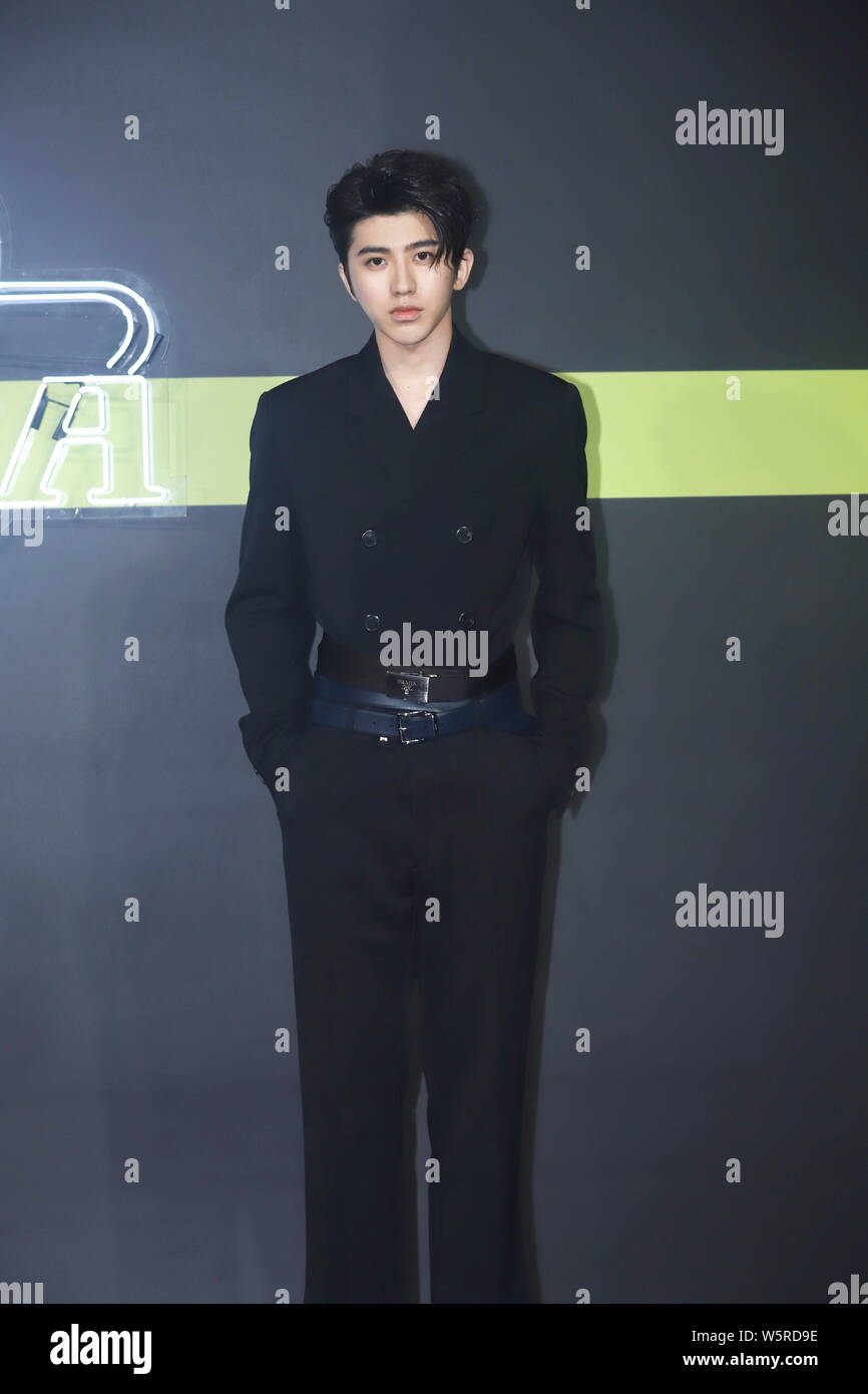 Singer and rapper Cai Xukun of Chinese boy group Nine Percent arrives ...