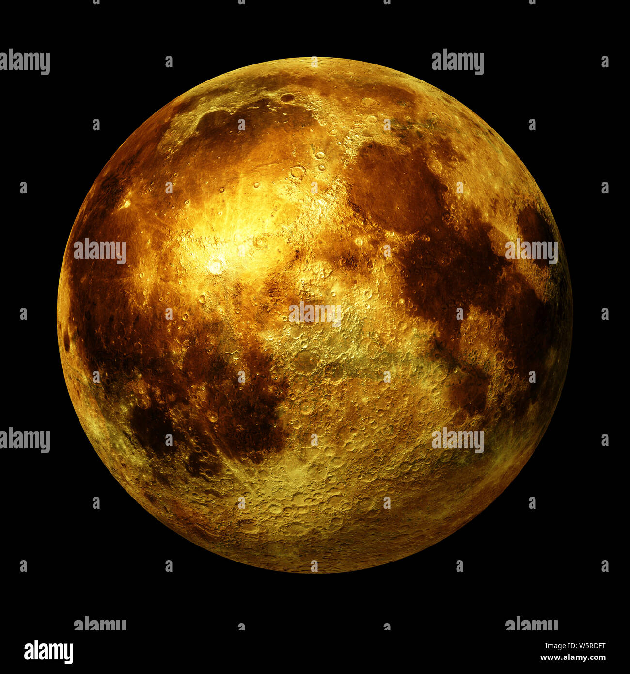 full golden Moon isolated on black background Stock Photo Alamy
