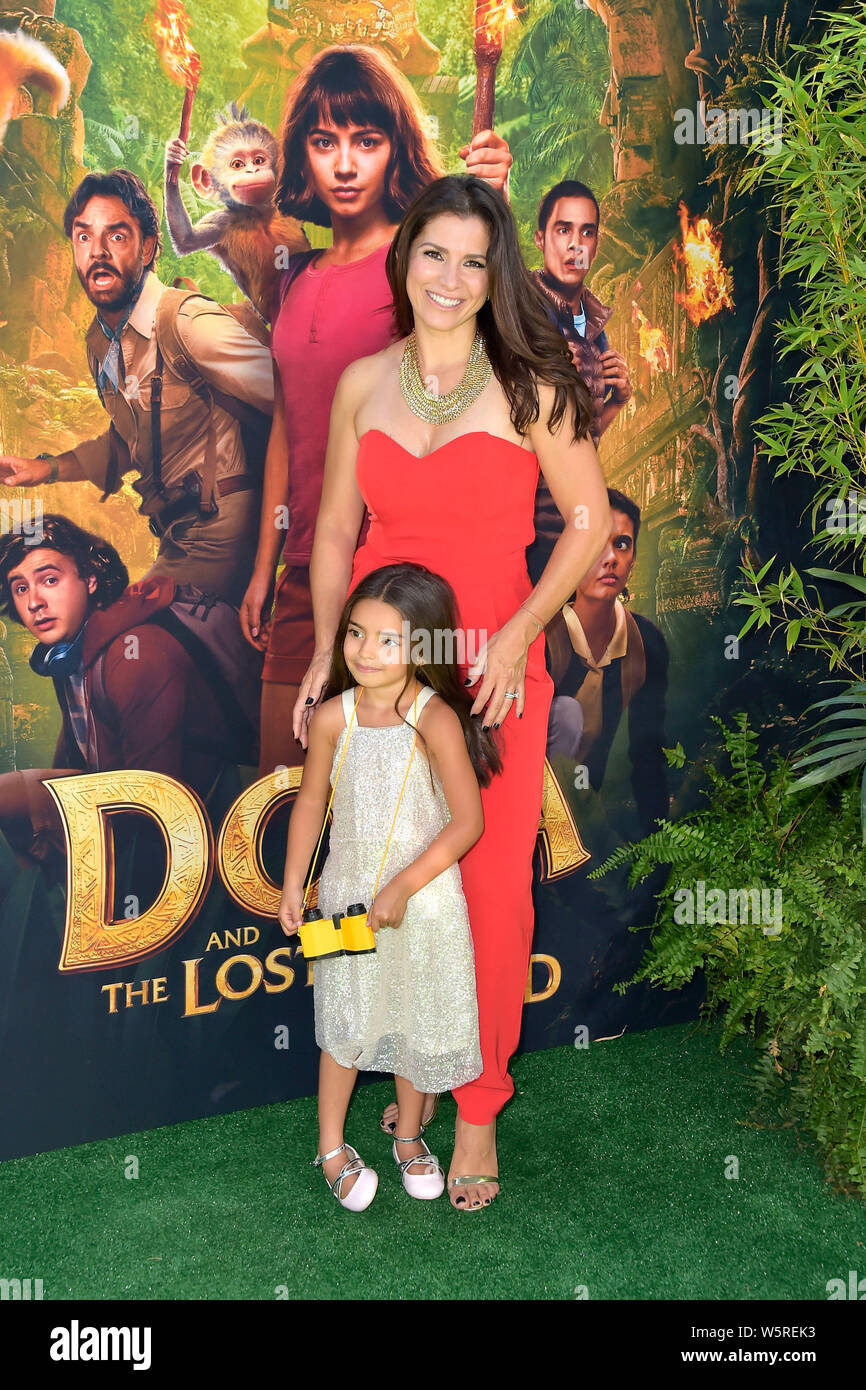 Alessandra Rosaldo with daughter Aitana Derbez at the world premiere of the  movie 'Dora and the Golden City/Dora and the Lost City of Gold' at Regal  Cinemas LA Live. Los Angeles, 28.07.2019 |