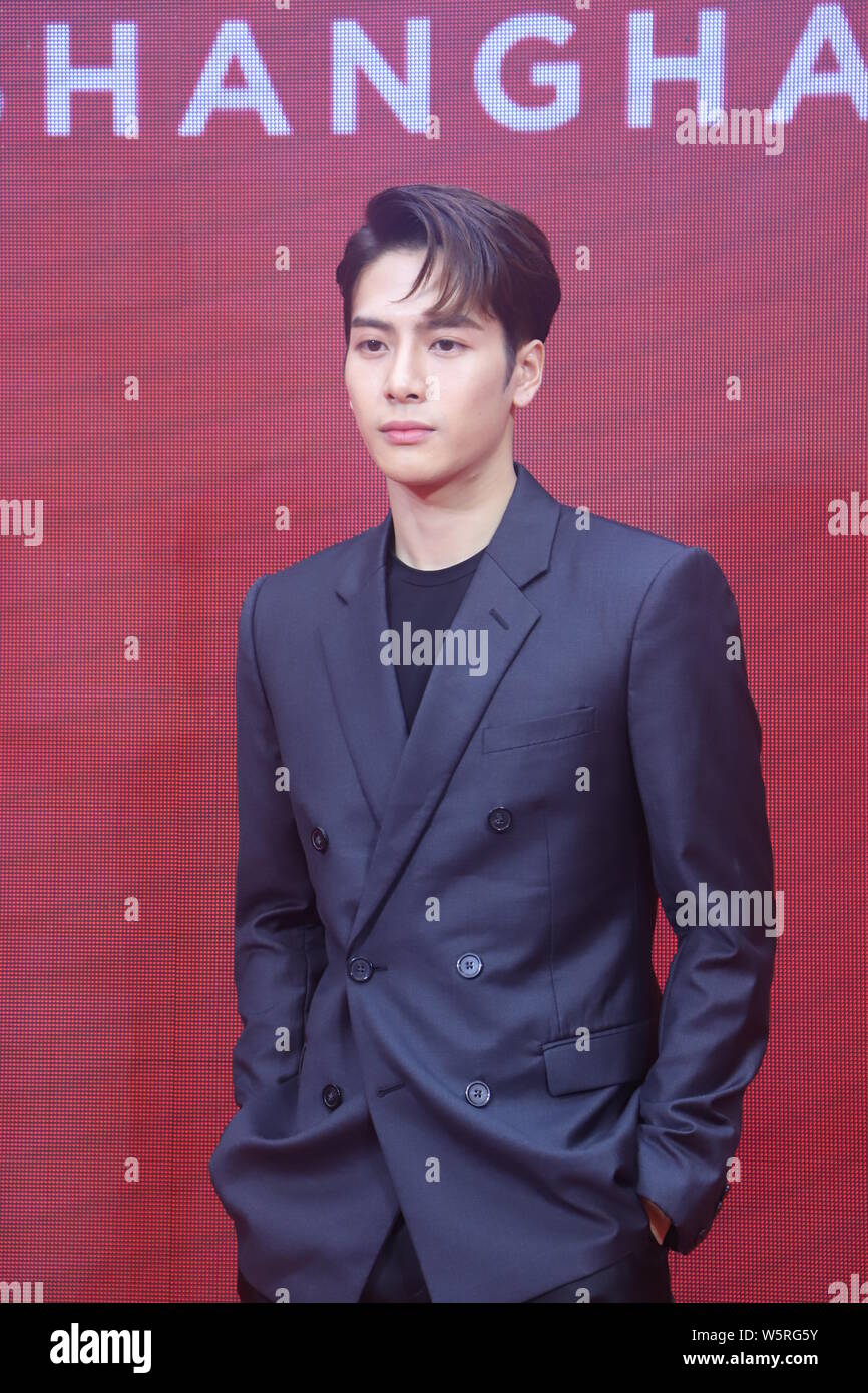 Hong Kong Singer And Actor Jackson Wang Of South Korean Boy Group Got7 Attends A Promotional Event For Armani In Shanghai China 19 June 2019 Stock Photo Alamy