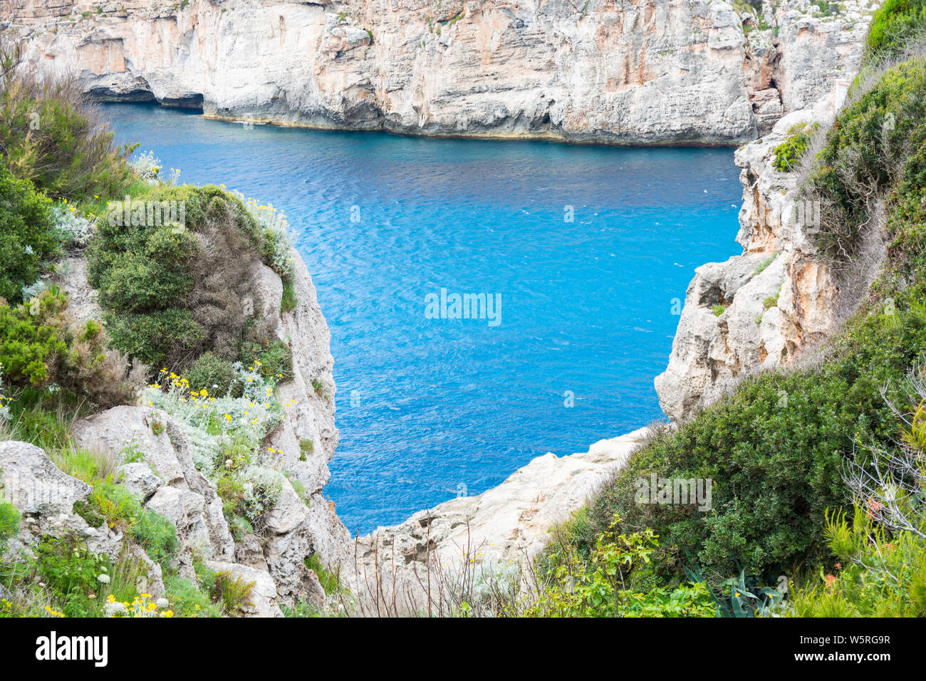 Beautiful cove on the Spanish island of Menorca Stock Photo