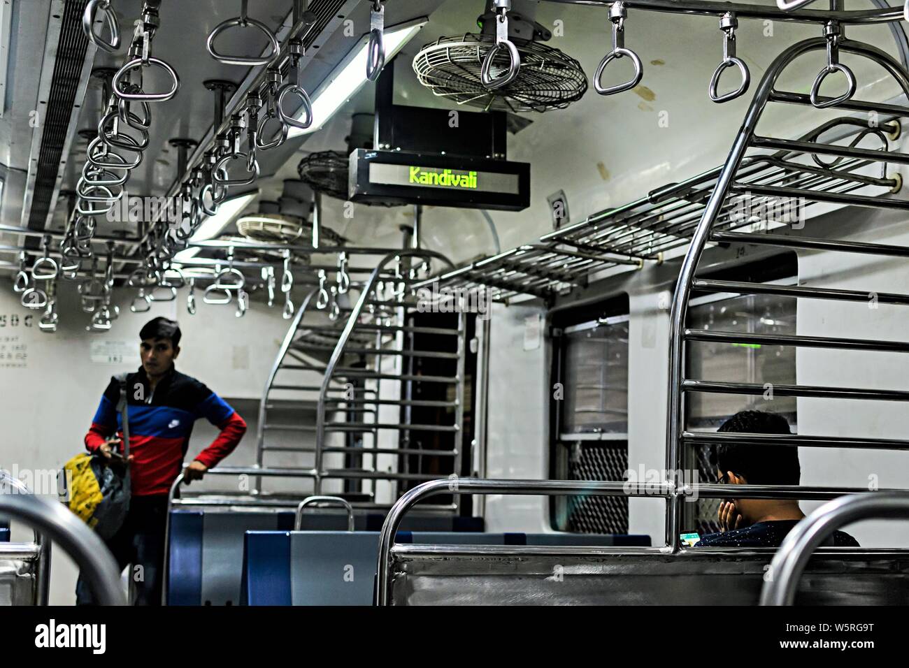 indicator in train Kandivali Railway Station Mumbai Maharashtra India A Stock Photo