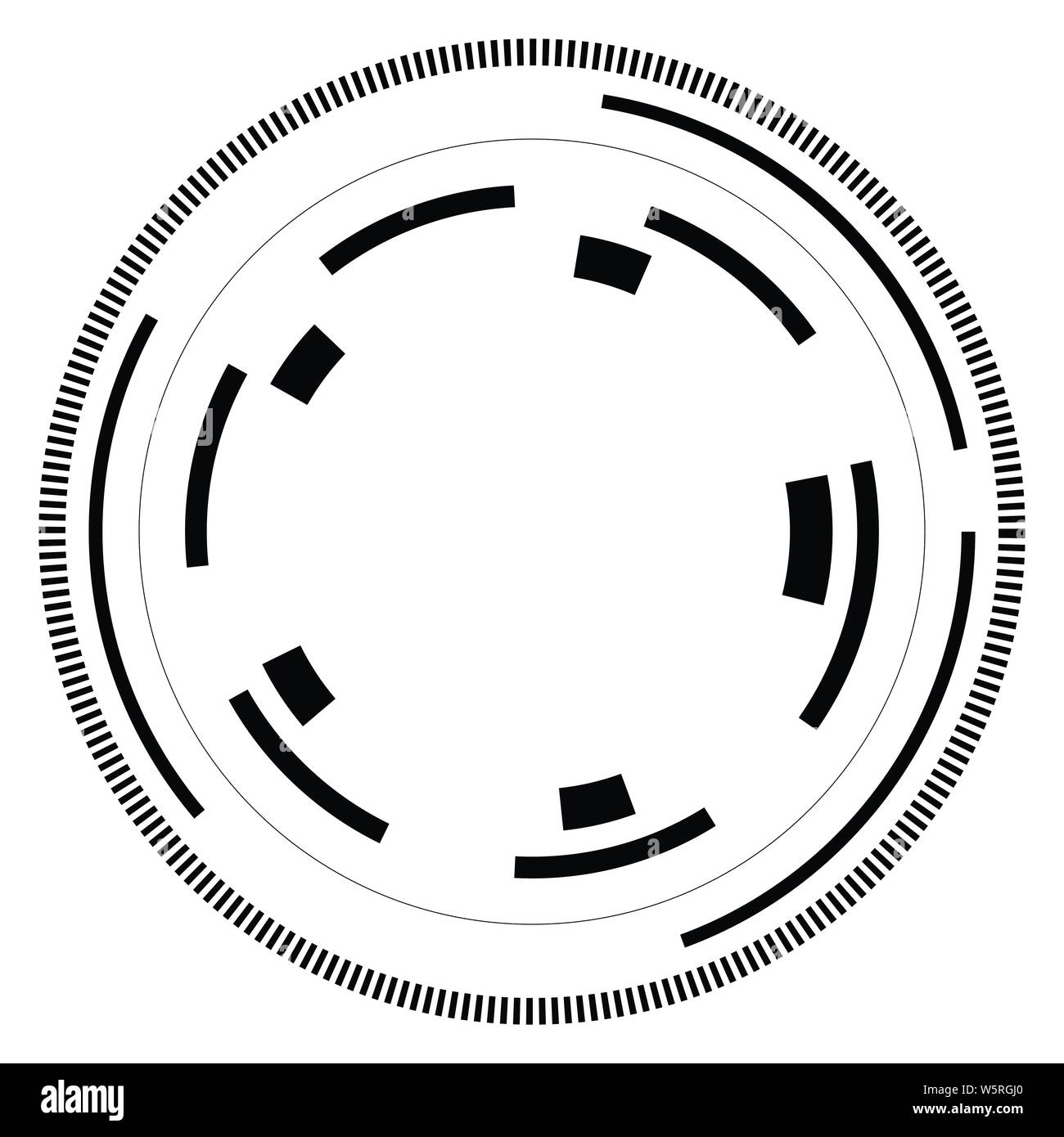 Random circles with dashed lines, Randomness, circular concept Stock ...