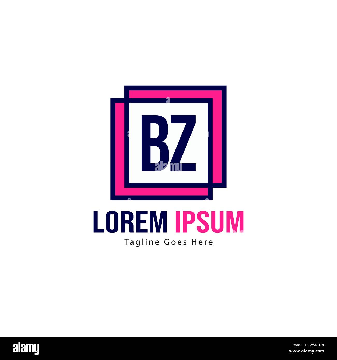 BZ Letter Logo Design. Creative Modern BZ Letters Icon Illustration ...