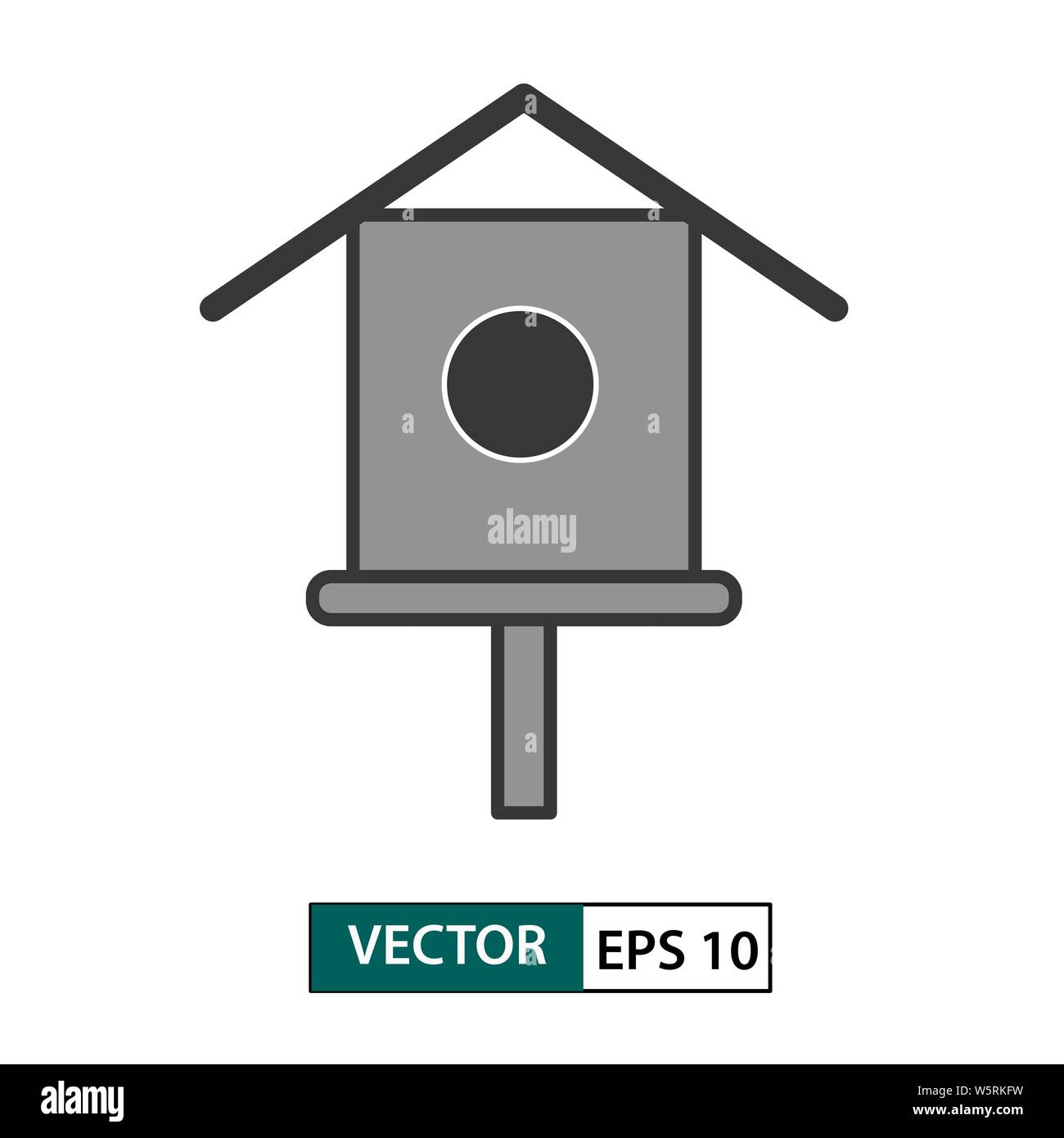 Bird house / feeder icon. Isolated on white background. Vector illustration EPS 10 Stock Vector