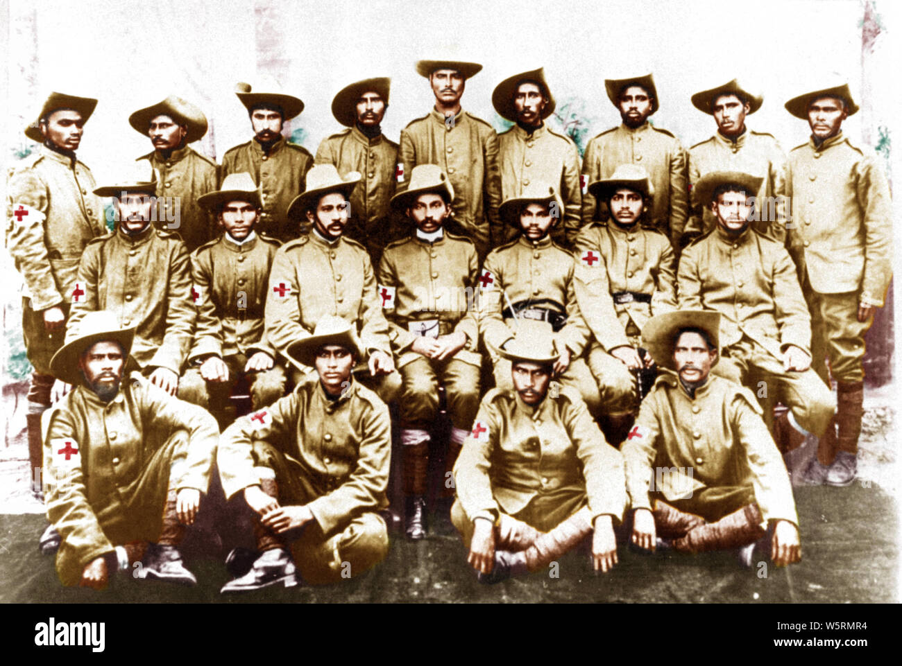 Mohandas Gandhi as Indian volunteer ambulance corps South Africa 1906 Stock Photo