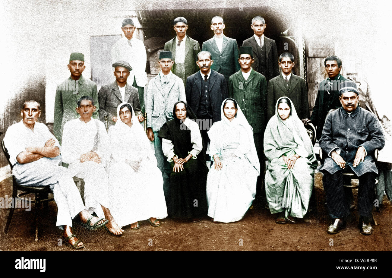 Dr Hermann Kallenbach and Mahatma Gandhi South Africa 1914 Stock Photo