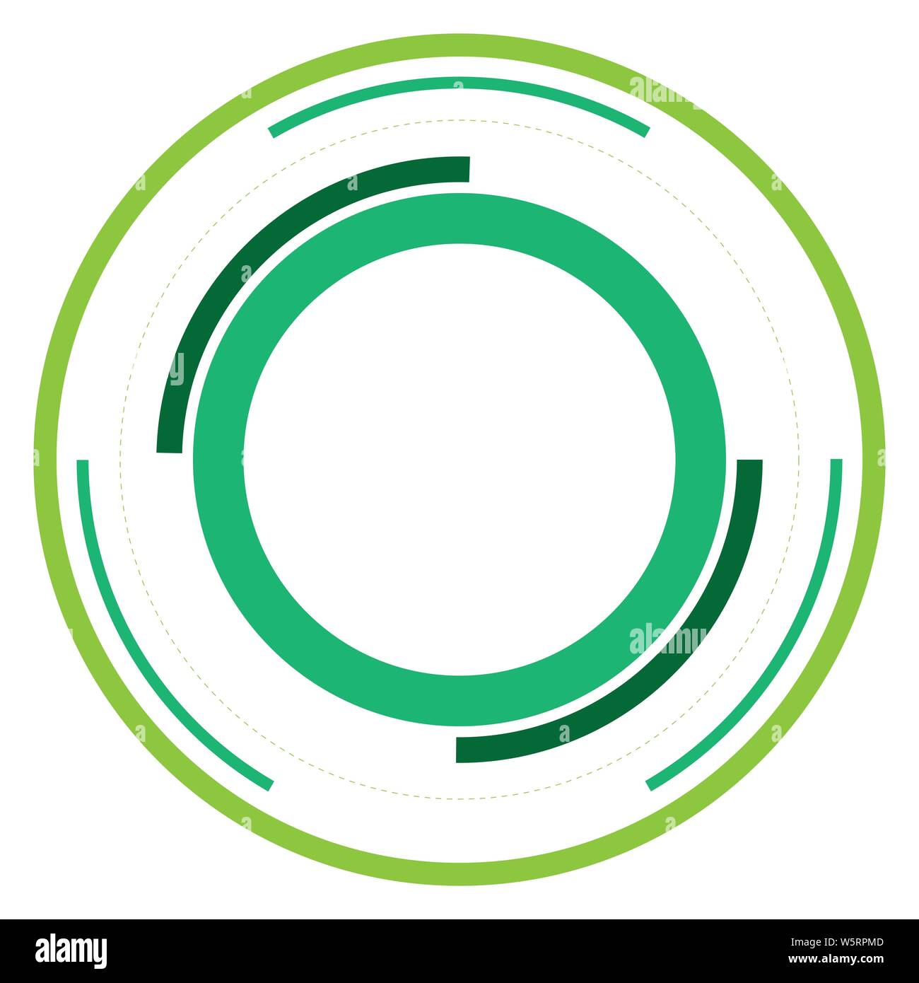 Green version - Random circles with dashed lines, Randomness, circular ...