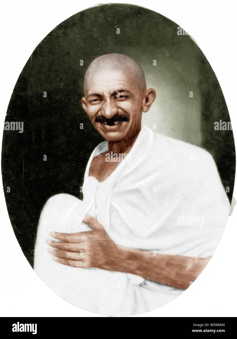 Mahatma Gandhi after shaving head Madurai Tamil Nadu India Asia September 21 1921 Stock Photo
