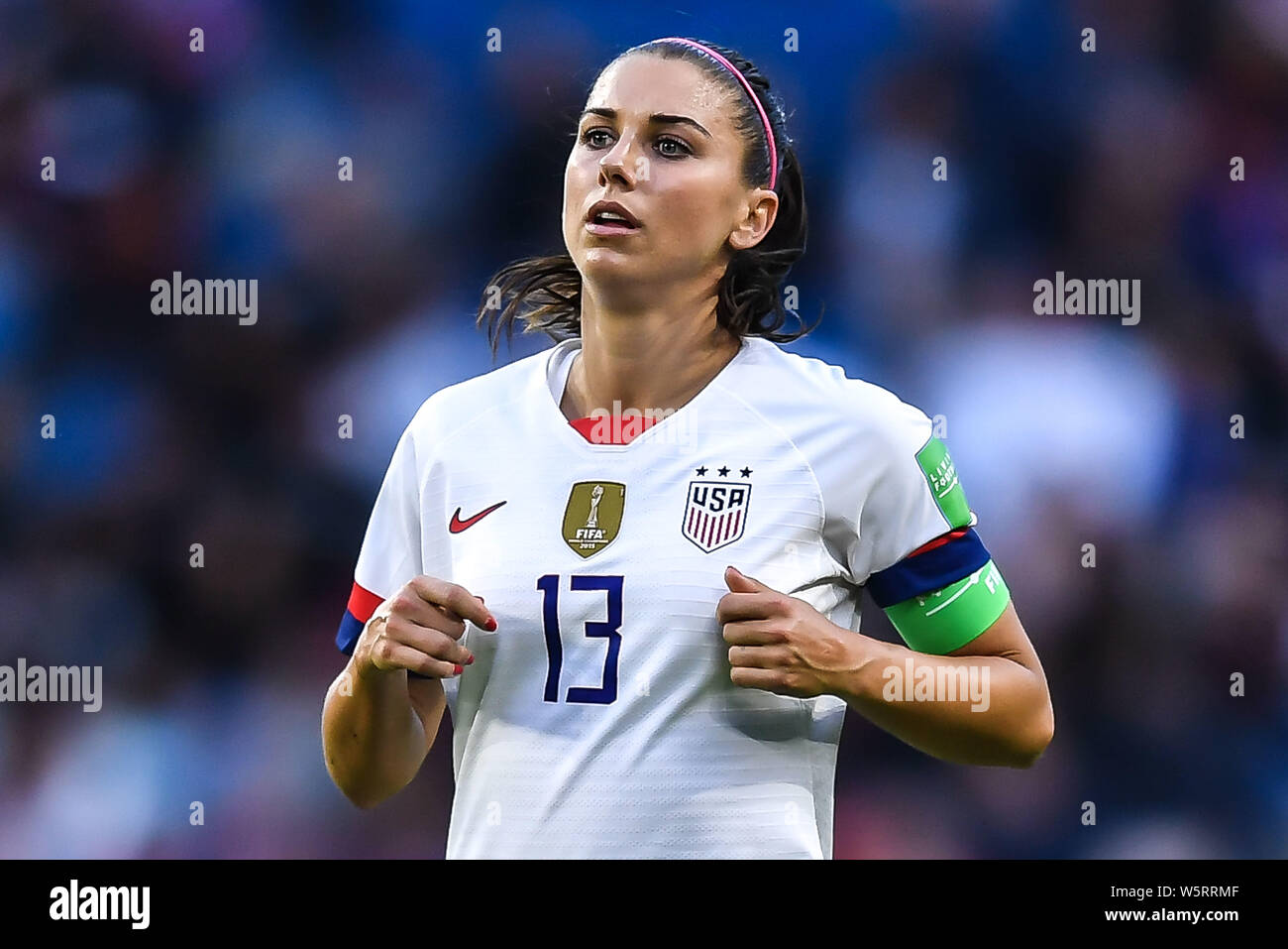 Alex Morgan of United States women's national soccer team reacts as she  competes against Sweden women's national football team in the third round  matc Stock Photo - Alamy