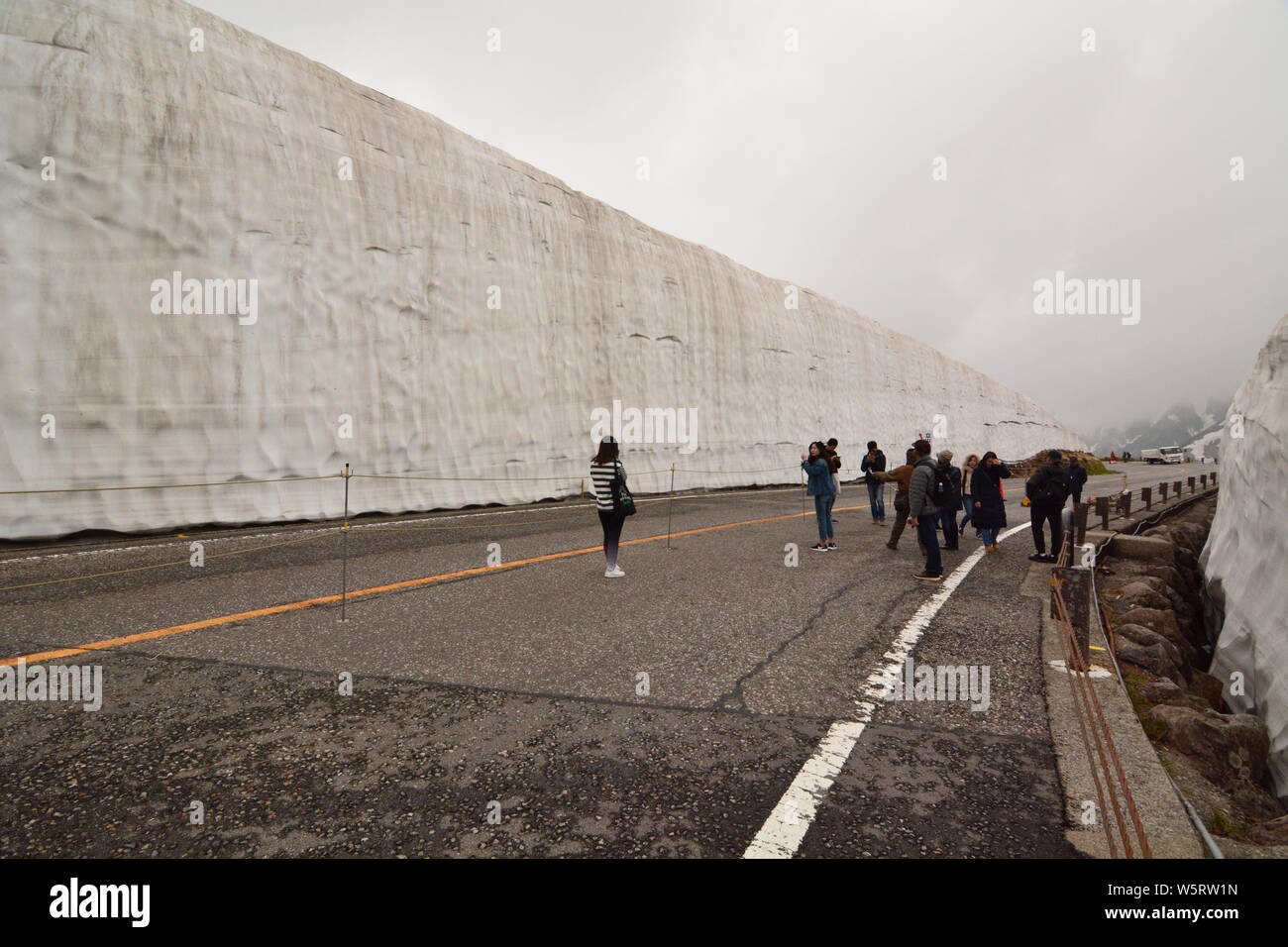 Murodo snow corridor. Tateyama Kurobe alpine route. Japan Stock Photo