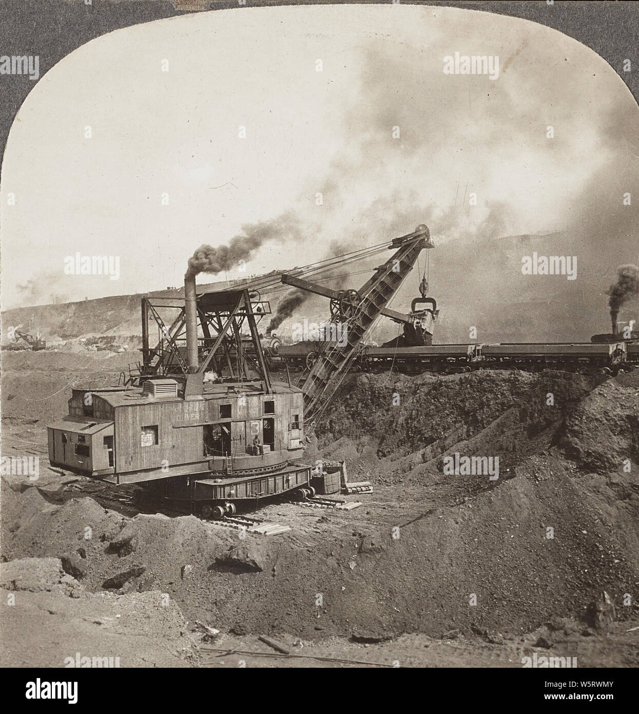 Hull-rust open-pit iron mine near, Hibbing, Minnesota. 1927. Stock Photo