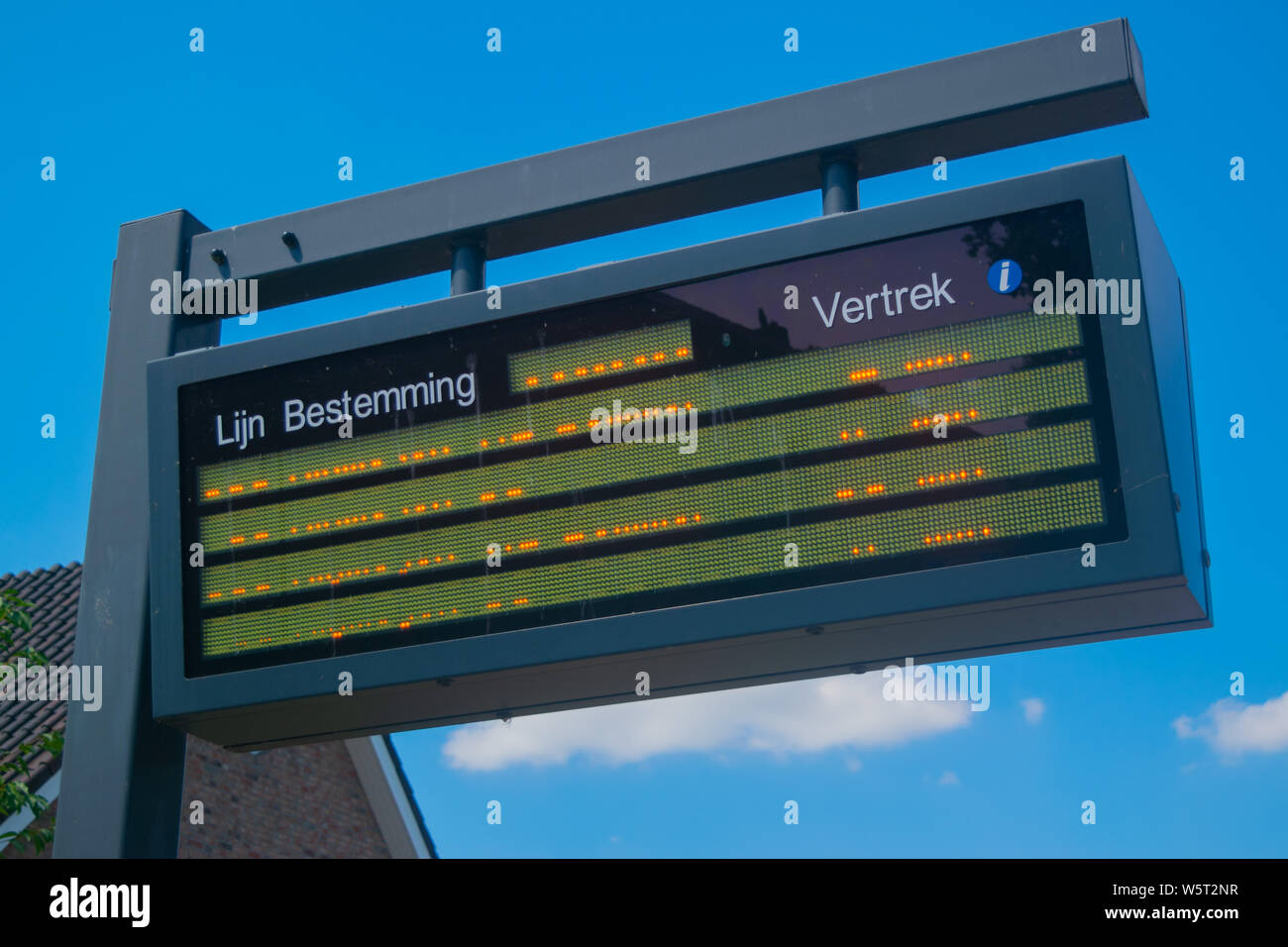 Electronic bus schedule board hi-res stock photography and images - Alamy