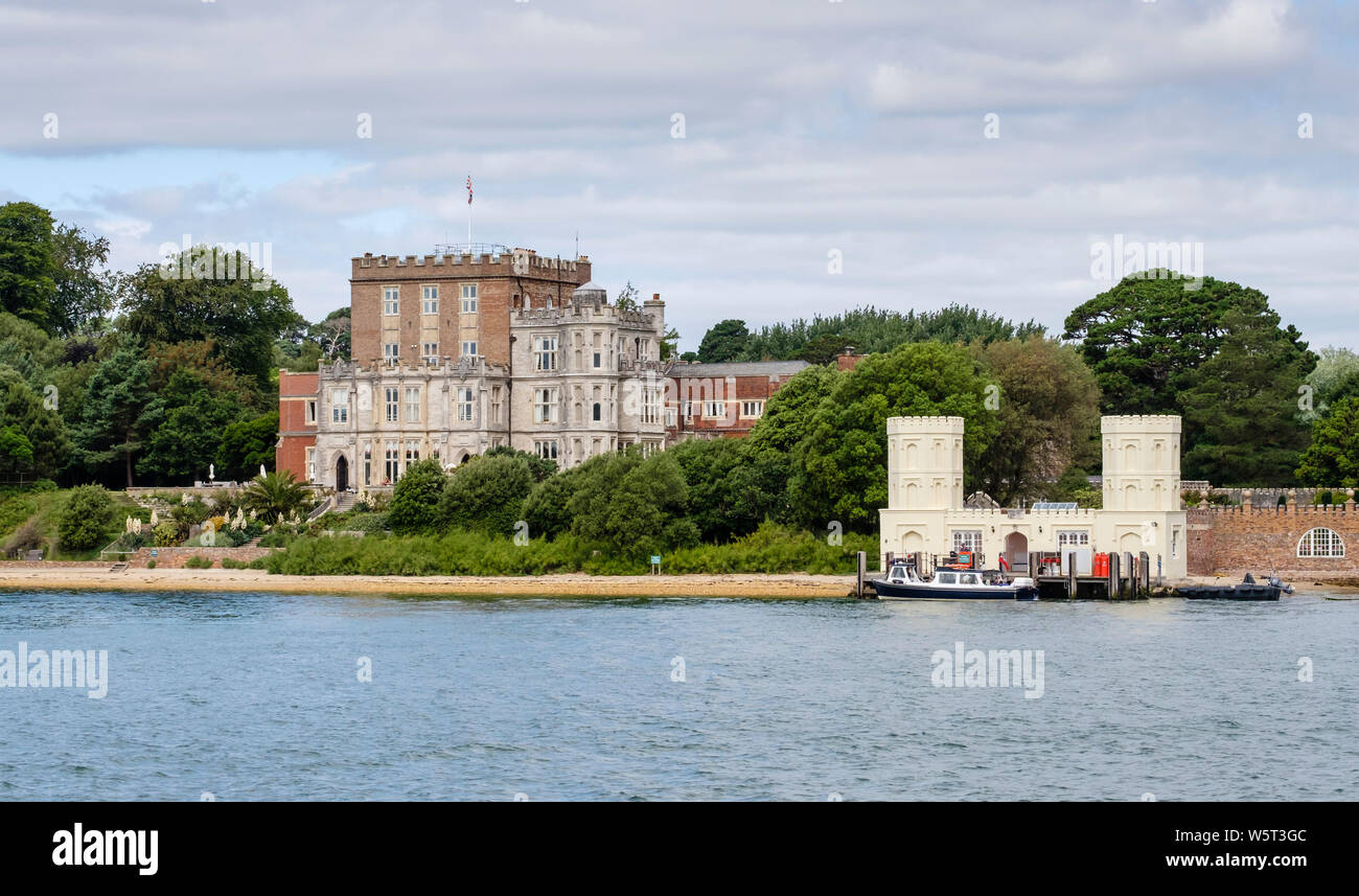 Brownsea Castle John Lewis Private House Brownsea Island From Poole Harbour Dorset England Uk Stock Photo Alamy