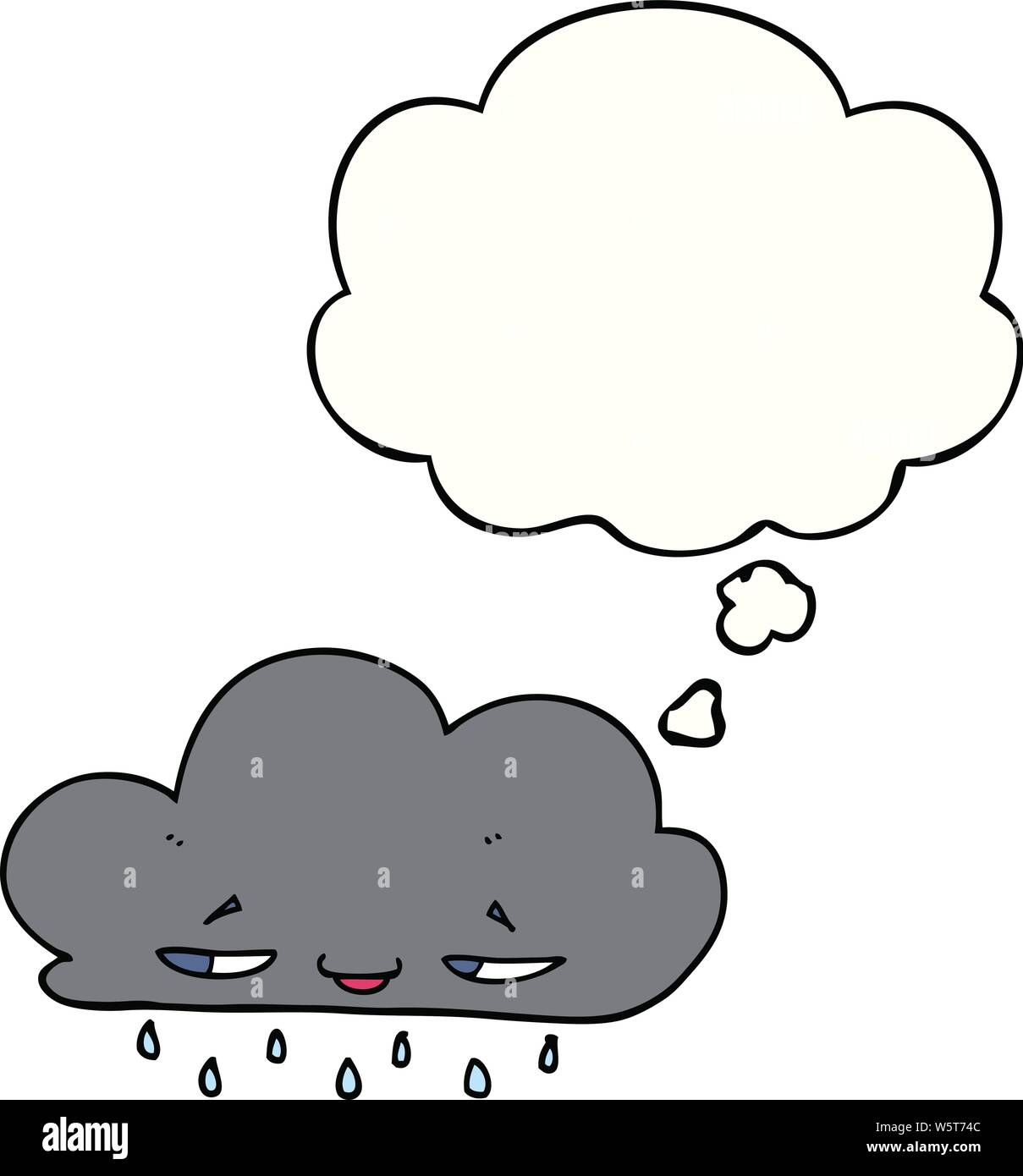 cartoon rain cloud with thought bubble Stock Vector Image & Art - Alamy