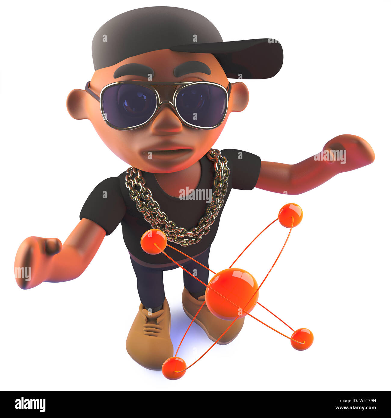 Rendered 3d image of a cartoon black hip hop rapper in 3d with nuclear atom Stock Photo - Alamy Rendered 3d image of a cartoon black hip hop rapper in 3d with nuclear atom Stock Photo - Alamy