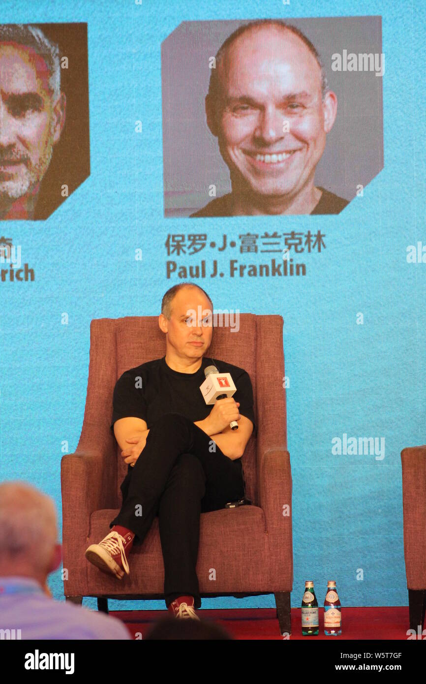 English visual effects supervisor Paul Franklin attends the SIFFORUM during the 22nd Shanghai