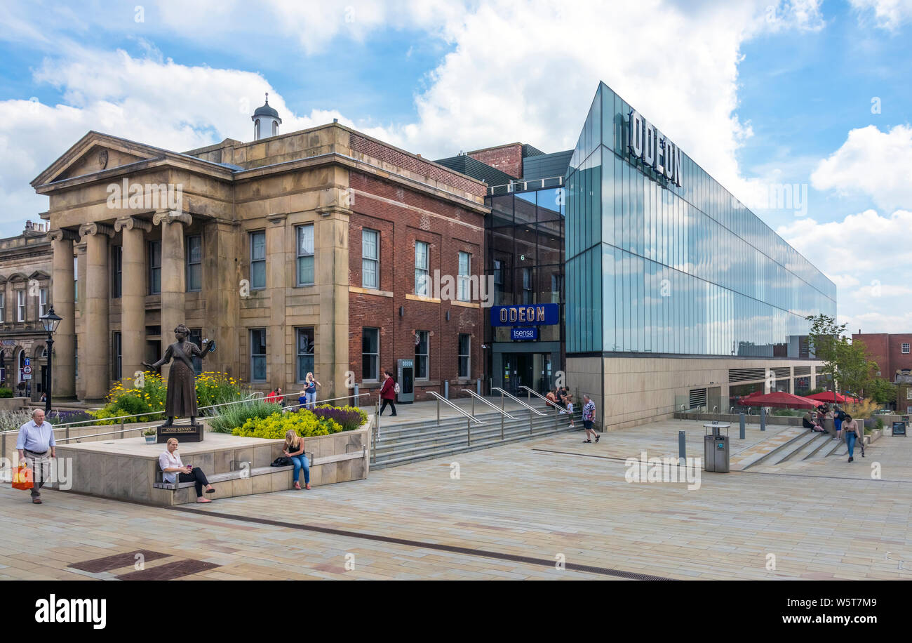 Old Town Hall and Odeon Cinema, Oldham, Greater Manchester UK. Stock Photo