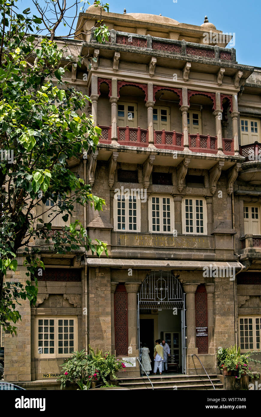 24-Apr-2015-heritage architecture-Blavatsky Lodge Theosophical Society, mumbai, maharashtra, india, asia Stock Photo