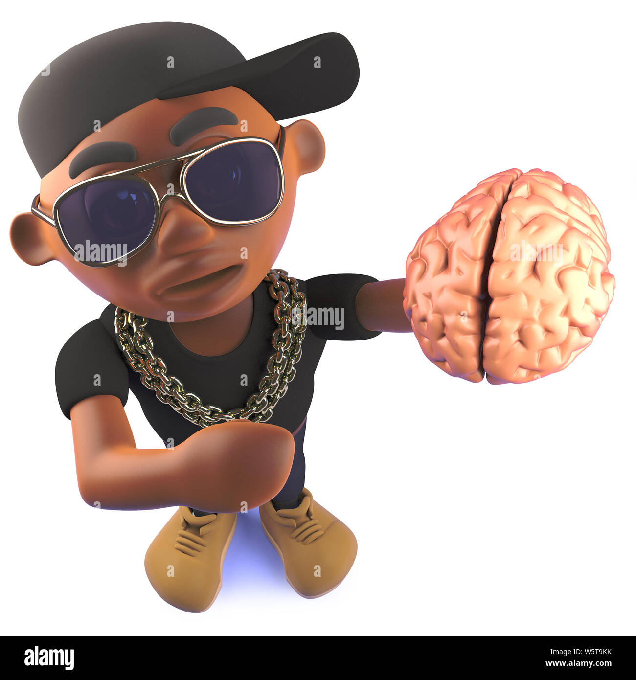 Rendered image of a cartoon black African American hip hop rapper holding a brain, 3d illustration Stock Photo - Alamy Rendered image of a cartoon black African American hip hop rapper holding a brain, 3d illustration Stock Photo - Alamy