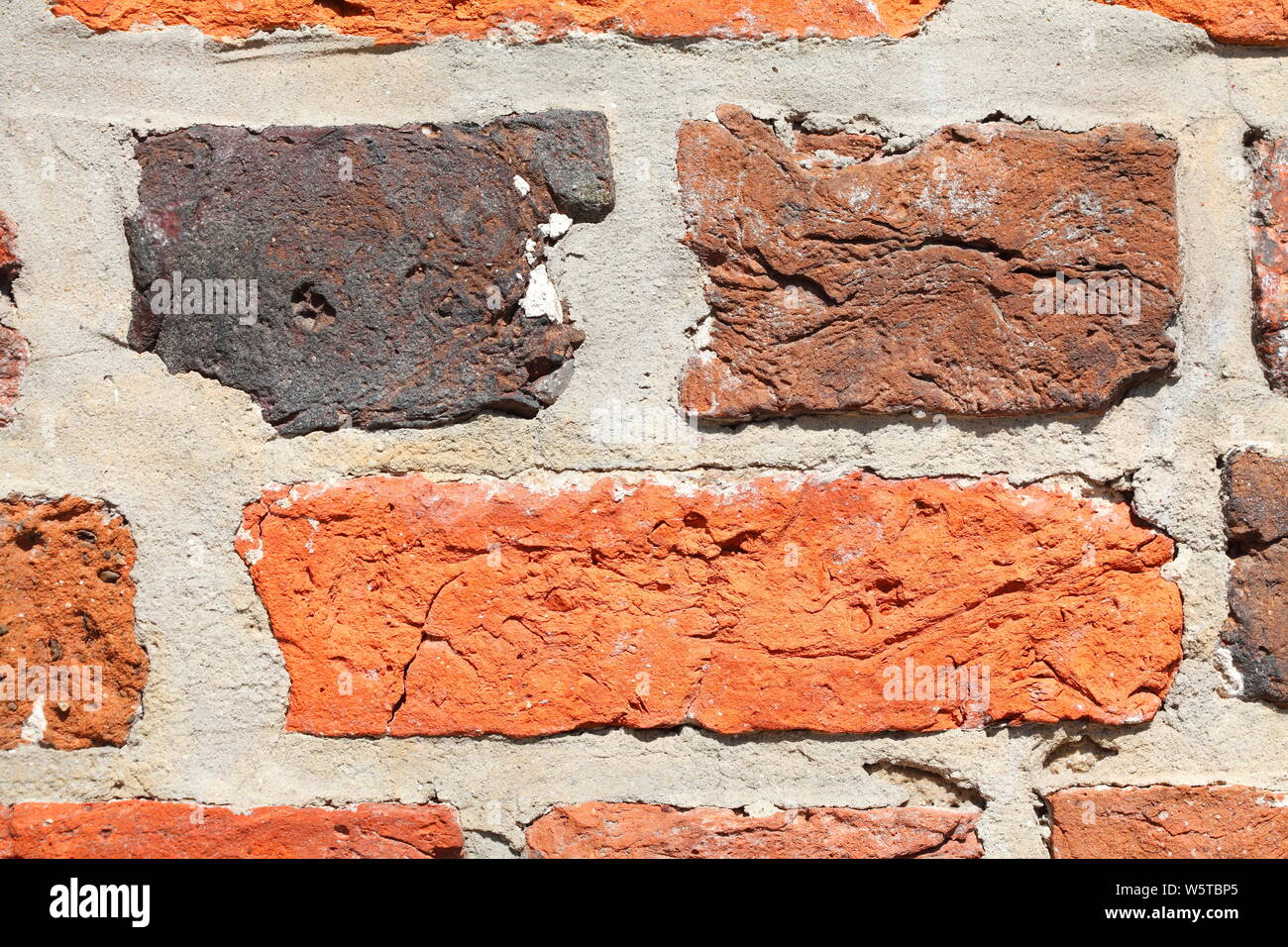 reddish brick wall, bricks, Backgound image Stock Photo