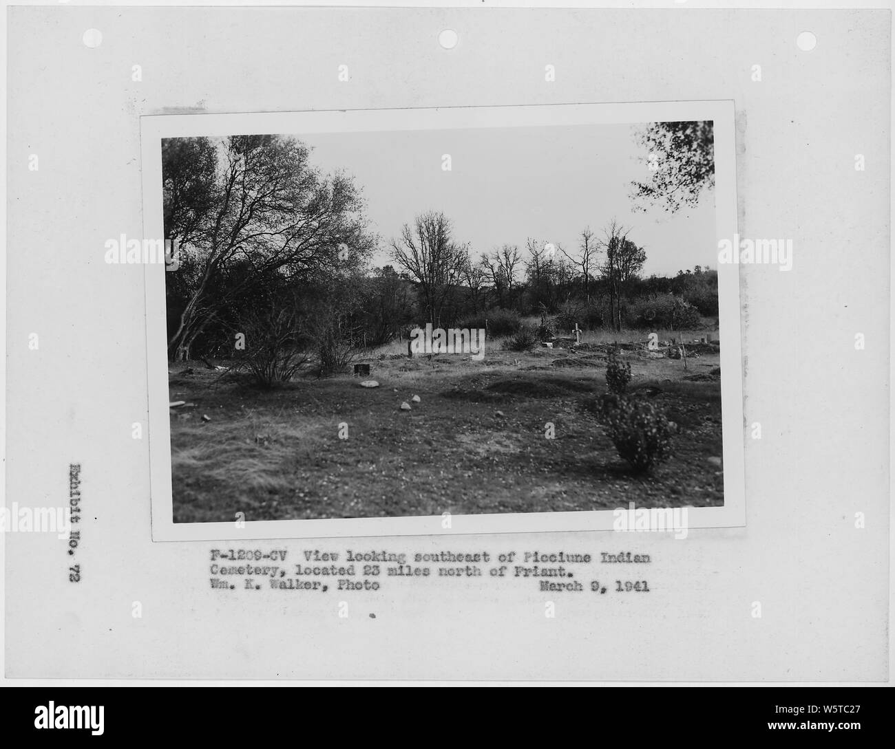 Photograph View looking southeast of Picciune Indian Cemetery, from
