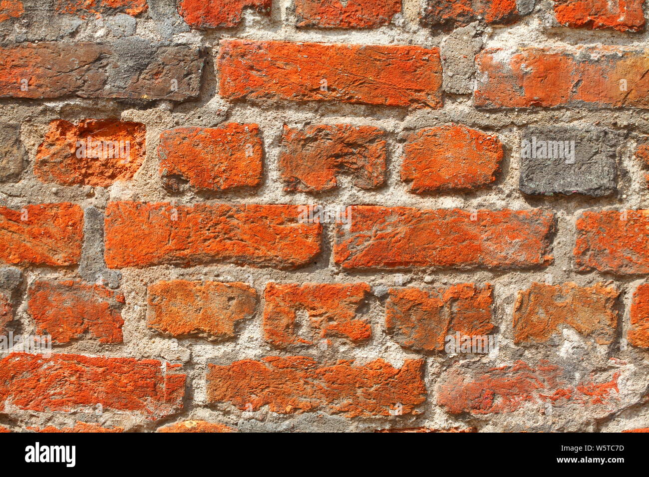 reddish brick wall, bricks, Backgound image Stock Photo