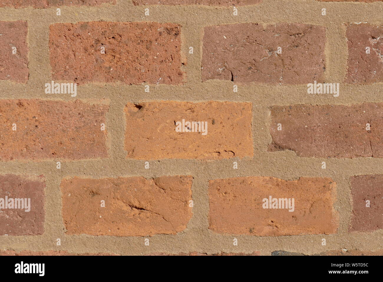 reddish brick wall, bricks, Backgound image Stock Photo