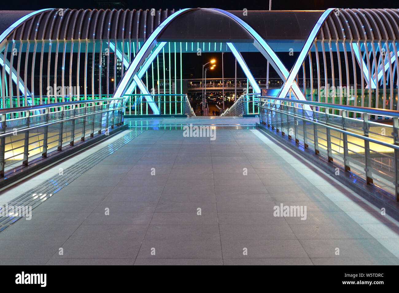 View of a double helix overpass at Zhongguancun, also known as the city ...