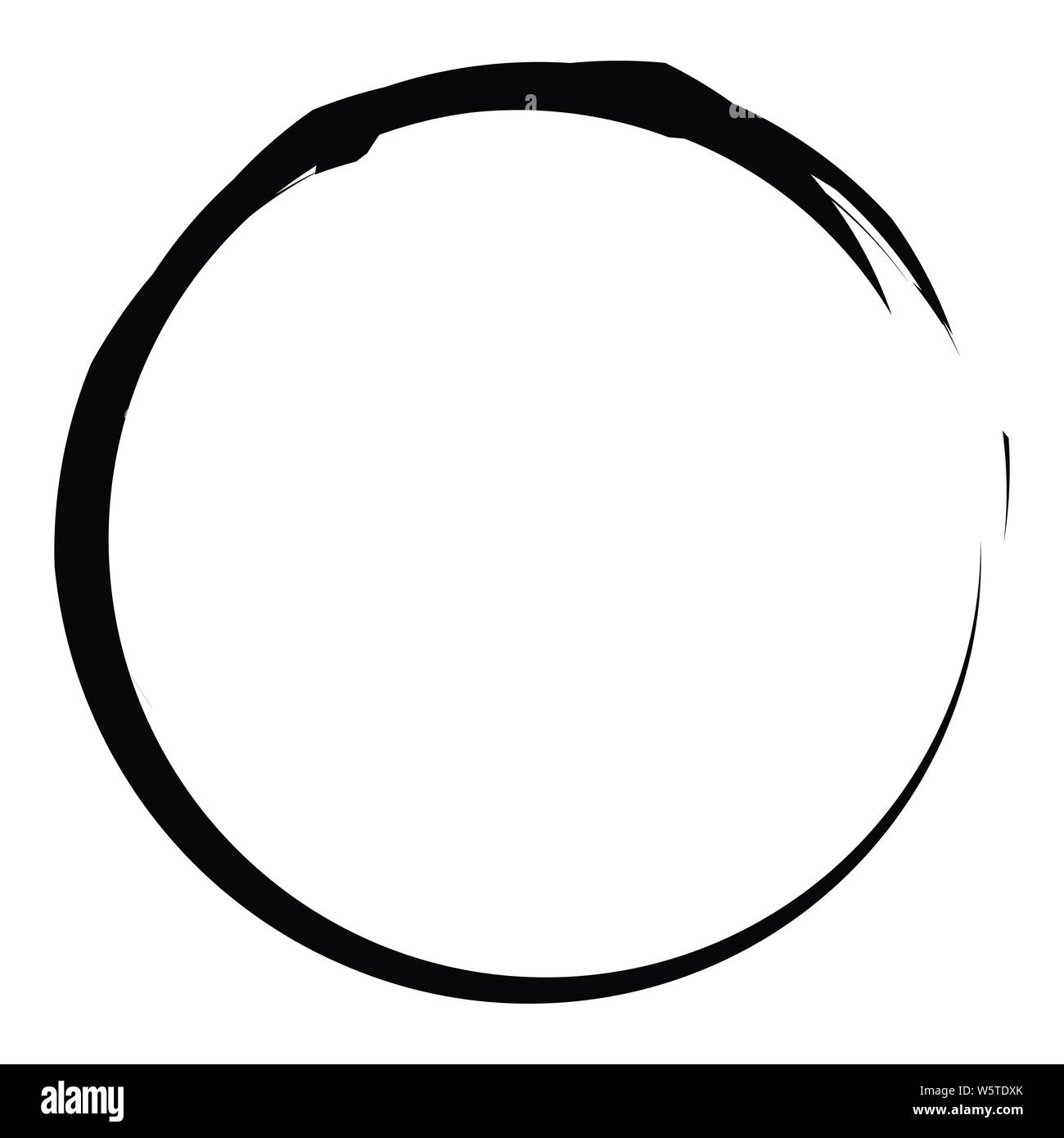 Circular grungy grunge circle frame / Splatter, splash effect isolated
