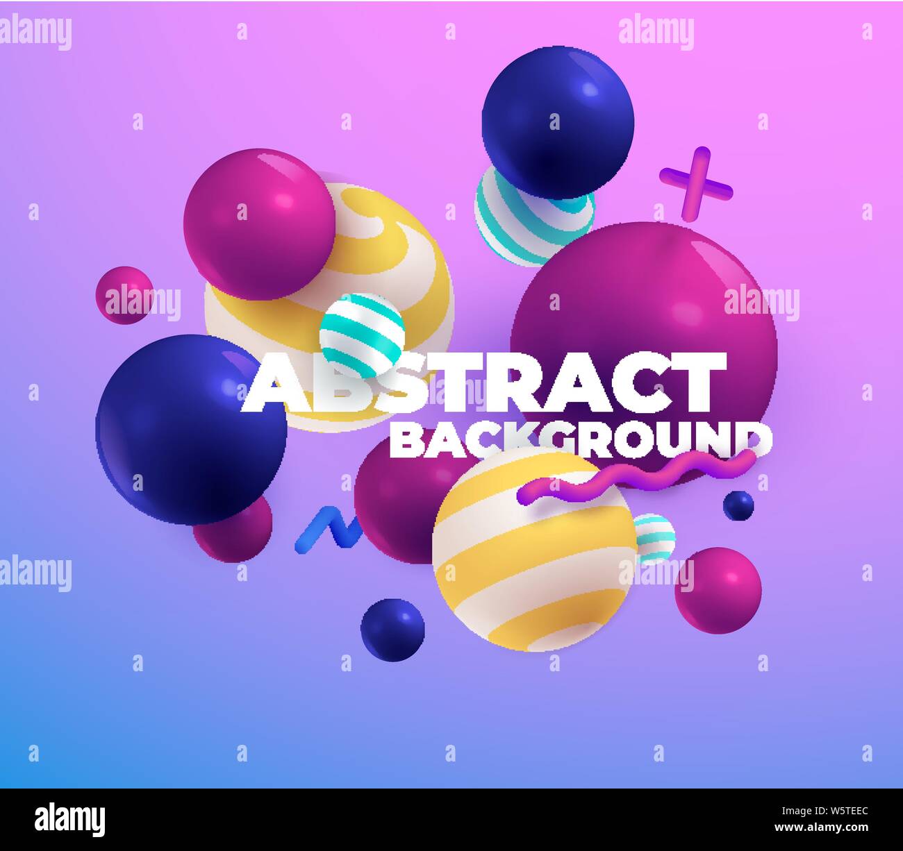 Multicolored decorative balls. Abstract vector illustration Stock Vector