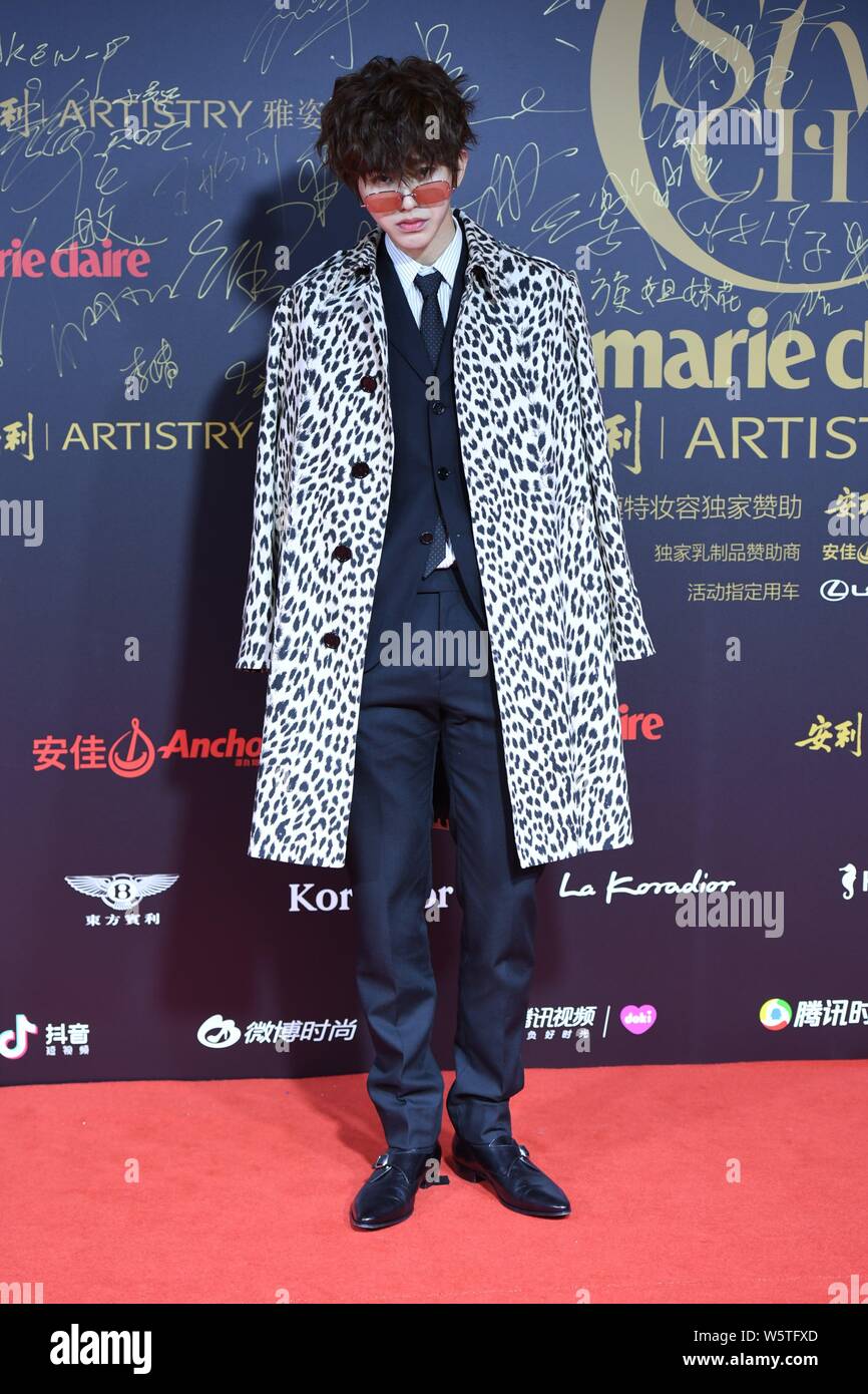 Singer and rapper Cai Xukun of Chinese boy group Nine Percent poses as ...