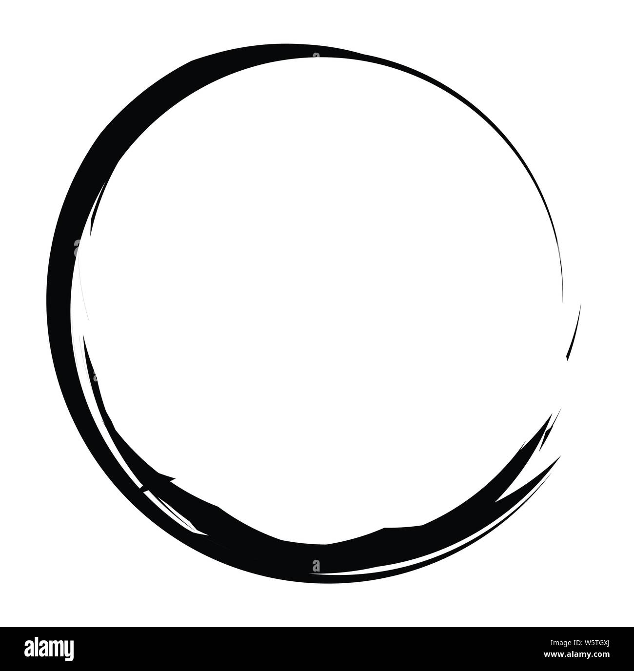 Circular grungy grunge circle frame / Splatter, splash effect isolated
