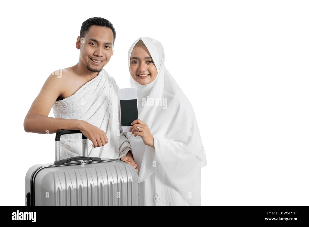 muslim couples wife and husband ready for Hajj Stock Photo Alamy