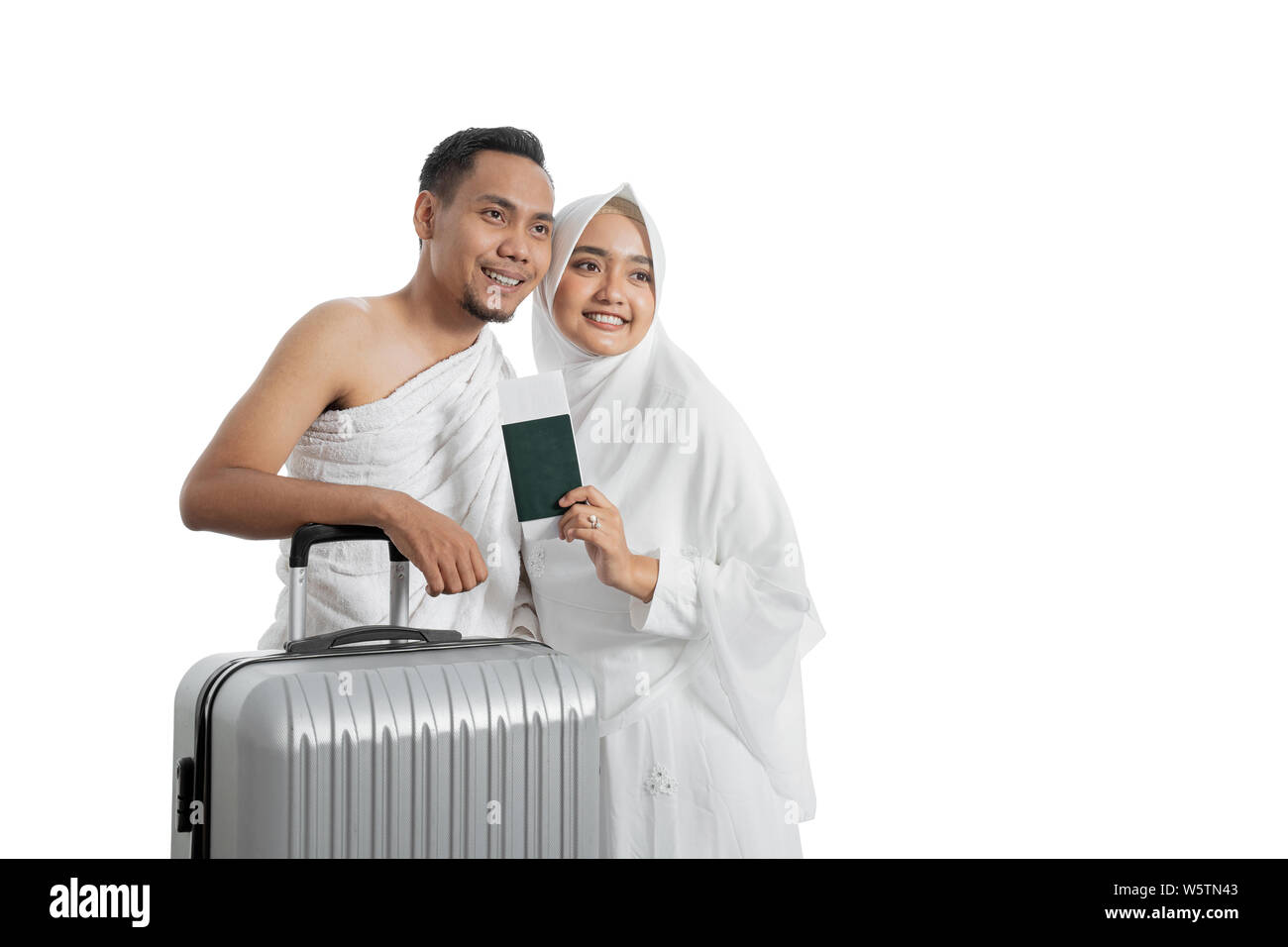 muslim couples wife and husband ready for Hajj Stock Photo Alamy
